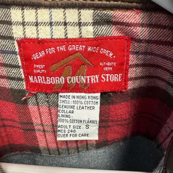 Marlboro Vintage Denim Jacket with Brown Collar - Picture 3 of 3